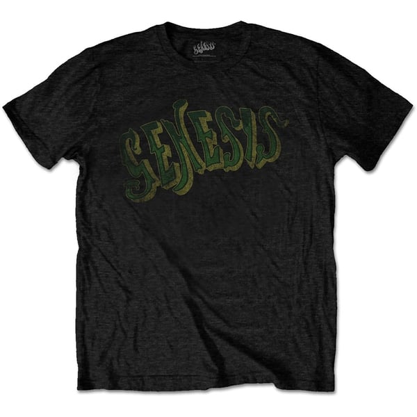 Genesis Unisex T-Shirt: Vintage Logo - Green (Small)