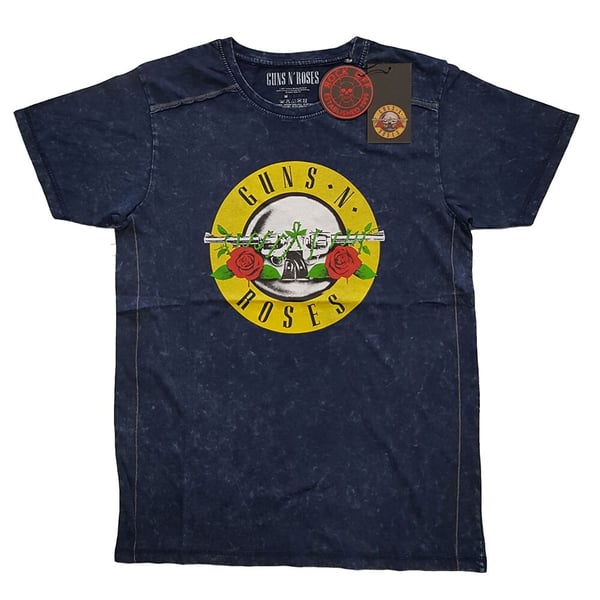 Guns N' Roses Unisex Snow Wash T-Shirt: Classic Logo (Large)