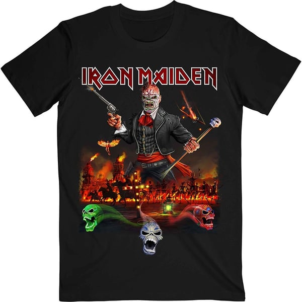 Iron Maiden Unisex T-Shirt: Legacy of the Beast Live Album (Large)