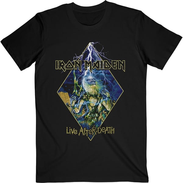 Iron Maiden Unisex T-Shirt: Live After Death Diamond (Large)