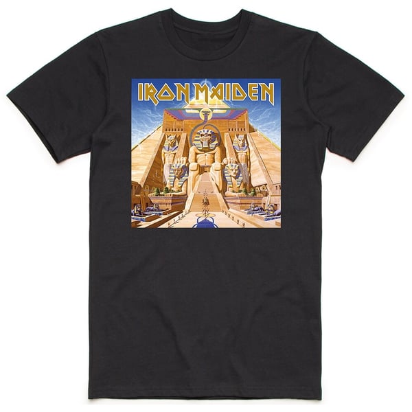 Iron Maiden Unisex T-Shirt: Powerslave Album Cover Box (Small)