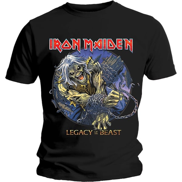 Iron Maiden Unisex T-Shirt: Eddie Chained Legacy (Medium)
