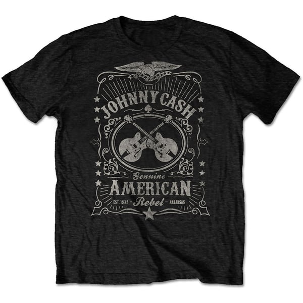 Johnny Cash Unisex T-Shirt: American Rebel (Medium)