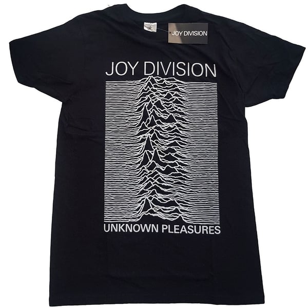 Joy Division Unisex T-Shirt: Unknown Pleasures White On Black (Medium)