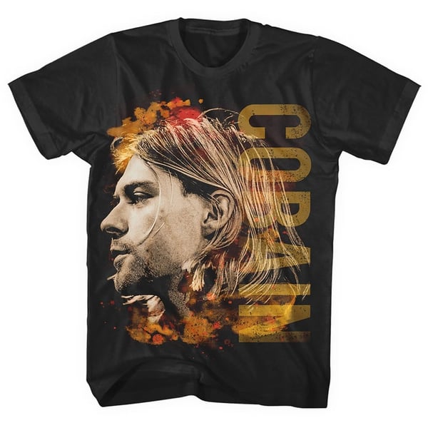 Kurt Cobain Unisex T-Shirt: Coloured Side View (X-Large)
