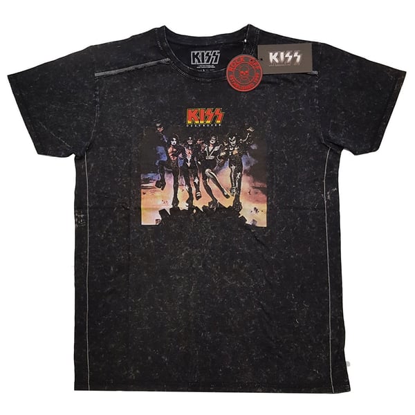 KISS Unisex Snow Wash T-Shirt: Destroyer (Small)