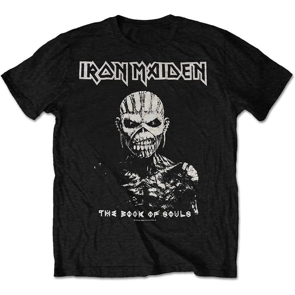 Iron Maiden Unisex T-Shirt: The Book of Souls White Contrast (Medium)