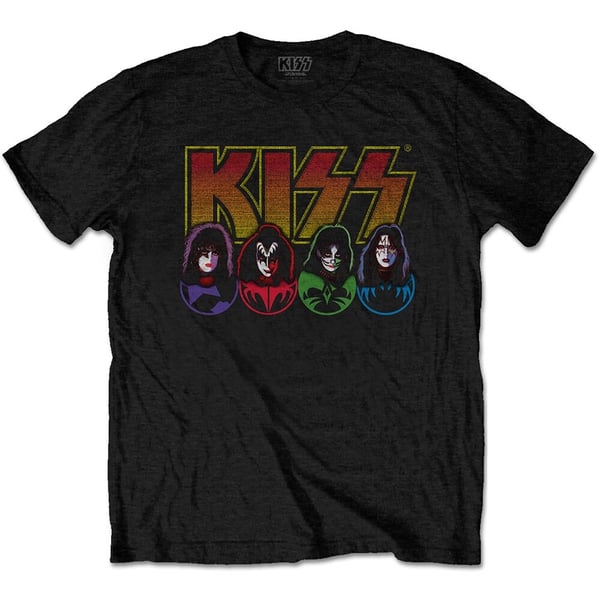 KISS Unisex T-Shirt: Logo, Faces & Icons (XX-Large)