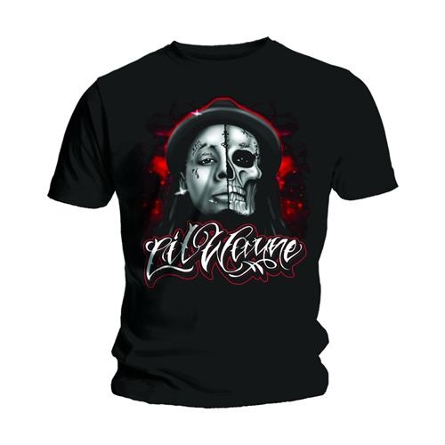 Lil Wayne Unisex T-Shirt: Skull Sketch (Large)