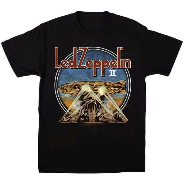 Led Zeppelin Unisex T-Shirt: LZII Searchlights (Medium)