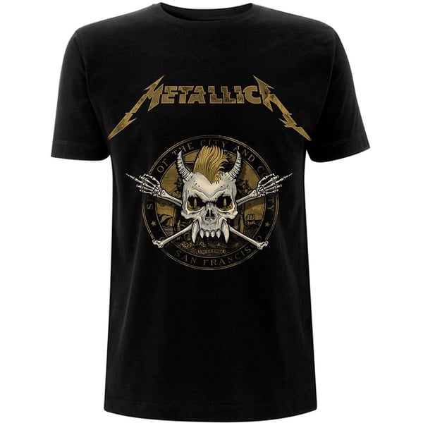 Metallica Unisex T-Shirt: Scary Guy Seal (Large)