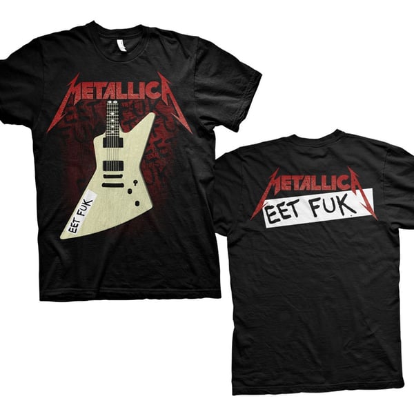 Metallica Unisex T-Shirt: Eet Fuk (Back Print) (Large)
