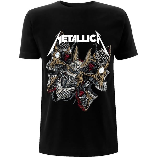 Metallica Unisex T-Shirt: Skull Moth (Large)
