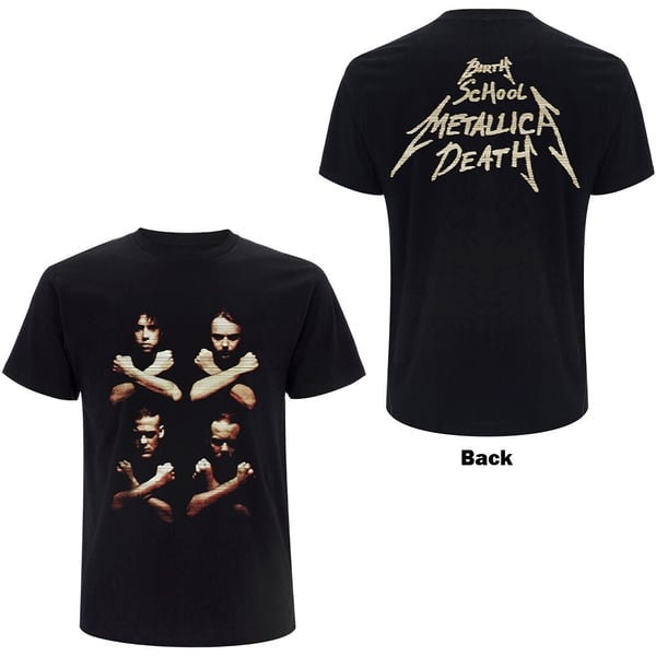 Metallica Unisex T-Shirt: Birth Death Crossed Arms (Back Print) (XX-Large)