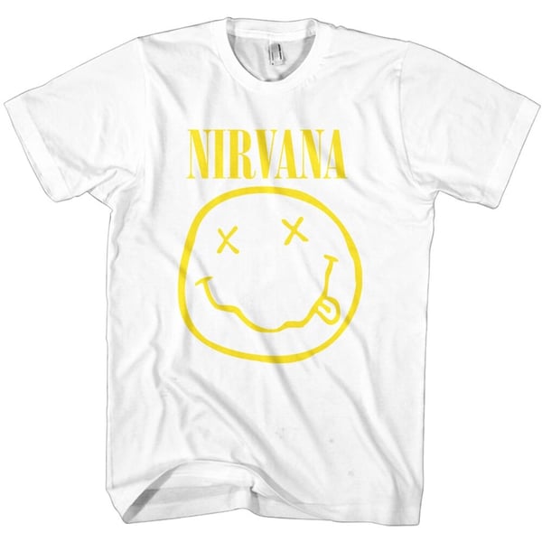 Nirvana Unisex T-Shirt: Yellow Smiley (X-Large)