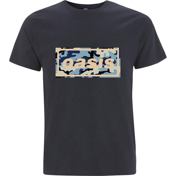 Oasis Unisex T-Shirt: Camo Logo (Medium)
