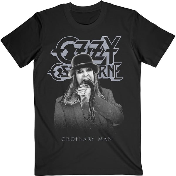 Ozzy Osbourne Unisex T-Shirt: Ordinary Man Snake Rayograph (Small)