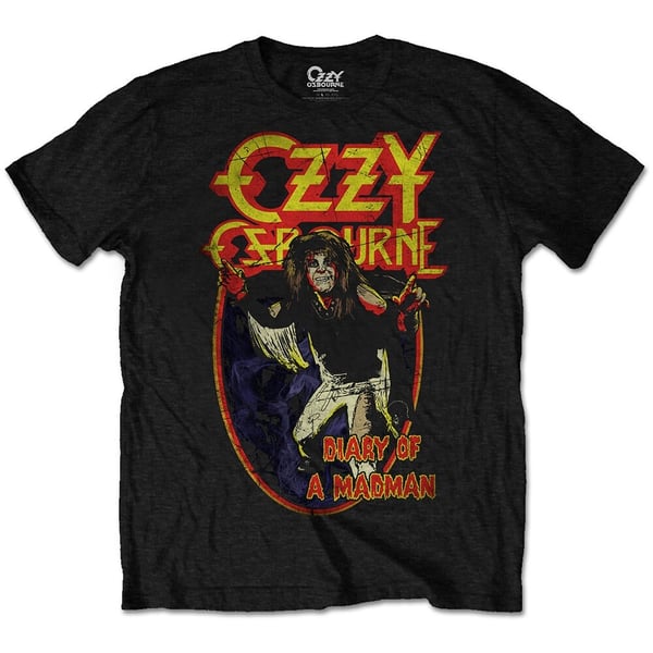 Ozzy Osbourne Unisex T-Shirt: Diary of a Mad Man (Large)