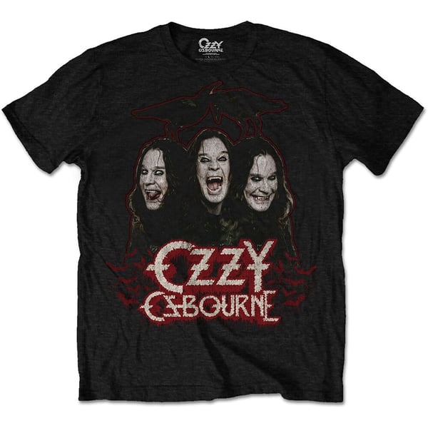 Ozzy Osbourne Unisex T-Shirt: Crows & Bars (Large)