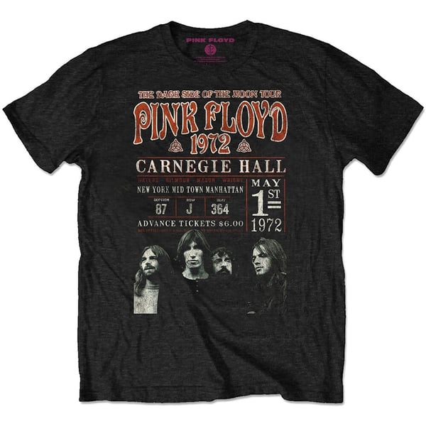 Pink Floyd Unisex Eco T-Shirt: Carnegie '72 (Large)