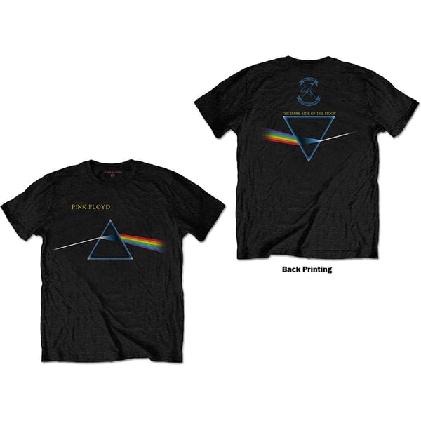 Pink Floyd Unisex T-Shirt: Dark Side of the Moon Flipped (Back Print) (XX-Large)