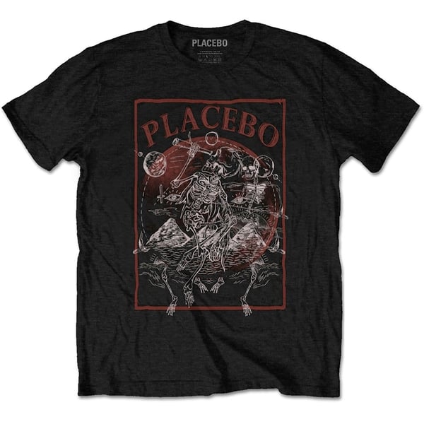 Placebo Unisex T-Shirt: Astro Skeletons (Large)
