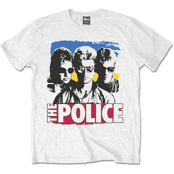 The Police Unisex T-Shirt: Band Photo Sunglasses (Small)