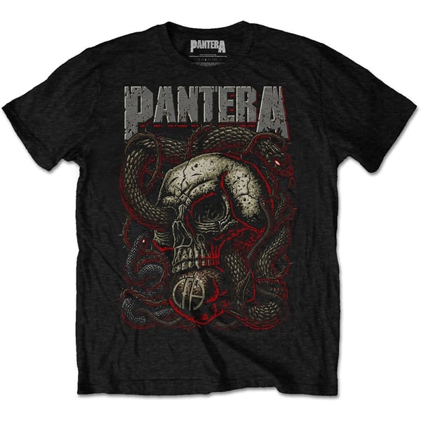 Pantera Unisex T-Shirt: Serpent Skull (Large)