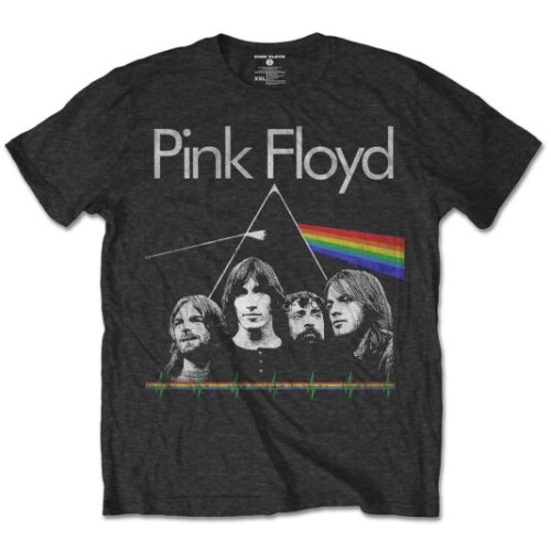 Pink Floyd Unisex T-Shirt: DSOTM Band & Pulse (Large)