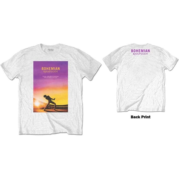 Queen Unisex T-Shirt: Bohemian Rhapsody (Back Print) (XX-Large)
