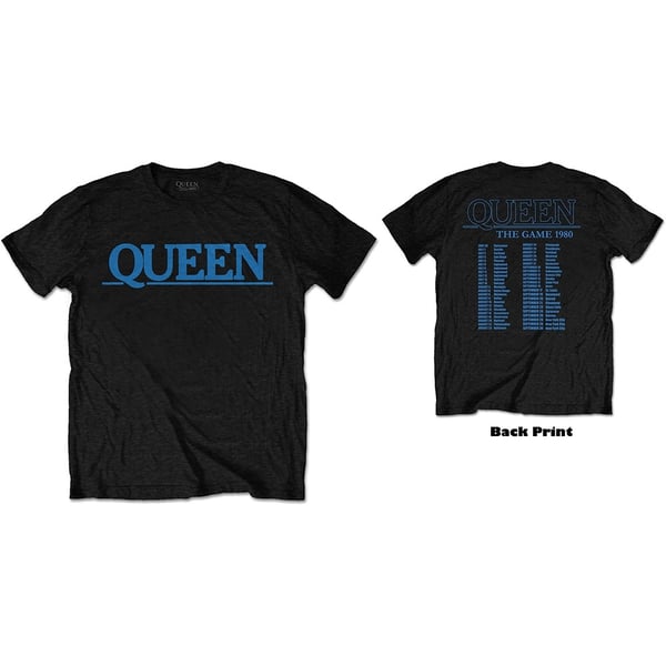 Queen Unisex T-Shirt: The Game Tour (Back Print) (Medium)