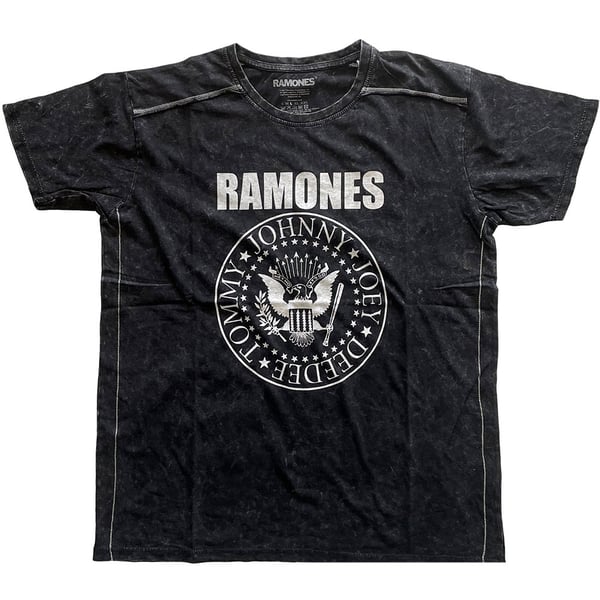 Ramones Unisex Snow Wash T-Shirt: Presidential Seal (Large)