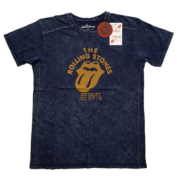 The Rolling Stones Unisex Snow Wash T-Shirt: NYC '75 (X-Large)