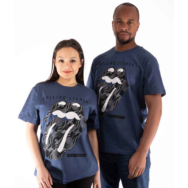 The Rolling Stones Unisex T-Shirt: Steel Wheels (Large)