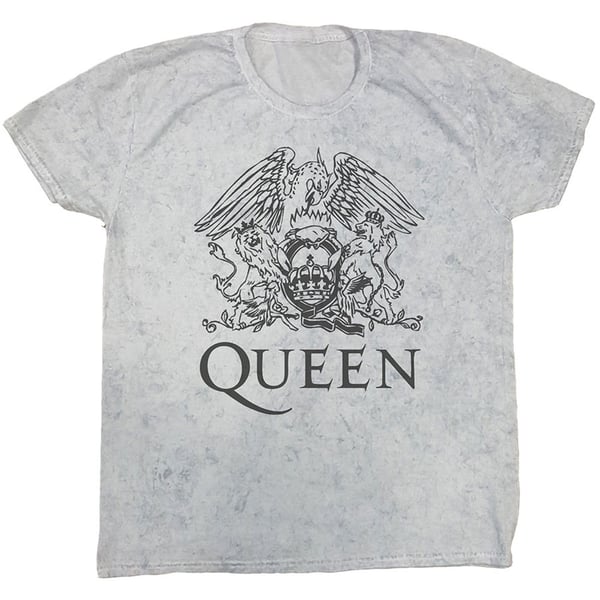 Queen Unisex T-Shirt: Crest (Dip-Dye) (Medium)