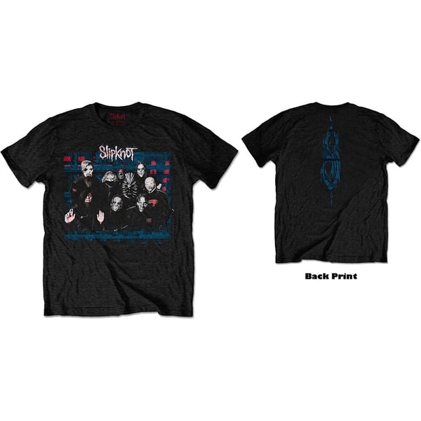 Slipknot Unisex T-Shirt: WANYK Glitch Group (Back Print) (X-Large)
