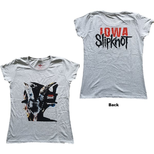 Slipknot Ladies T-Shirt: Iowa Goat Shadow (Back Print) (Medium)