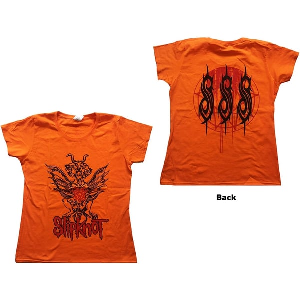 Slipknot Ladies Tee: Winged Devil (Back Print) (Small)