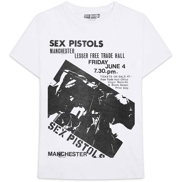 The Sex Pistols Unisex T-Shirt: Manchester Flyer (Large)
