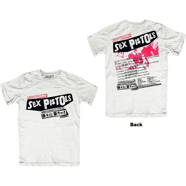 The Sex Pistols Unisex T-Shirt: Filthy Lucre Japan (Back Print) (Small)