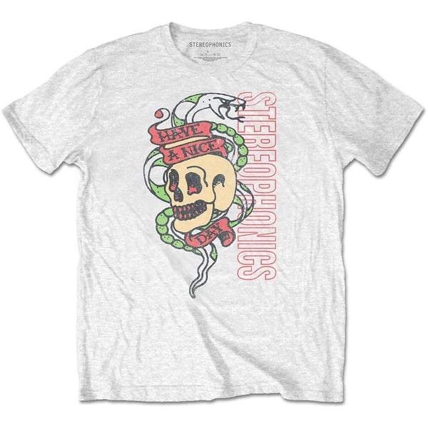Stereophonics Unisex T-Shirt: Have A Nice Day Snake (Medium)