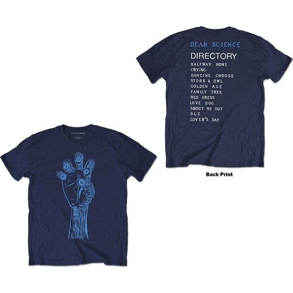 TV On The Radio Unisex T-Shirt: Brushstroke Hand (Back Print) (Small)