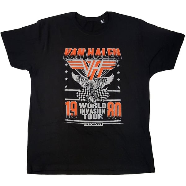 Van Halen Unisex T-Shirt: Invasion Tour '80 (Large)