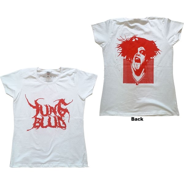 Yungblud Ladies T-Shirt: DEADHAPPY (Back Print) (Small)