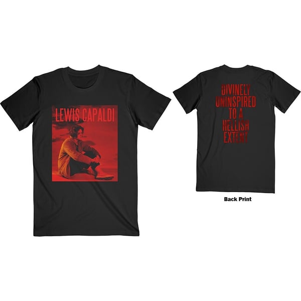 Lewis Capaldi Unisex T-Shirt: Divinely Uninspired (Back Print) (Small)