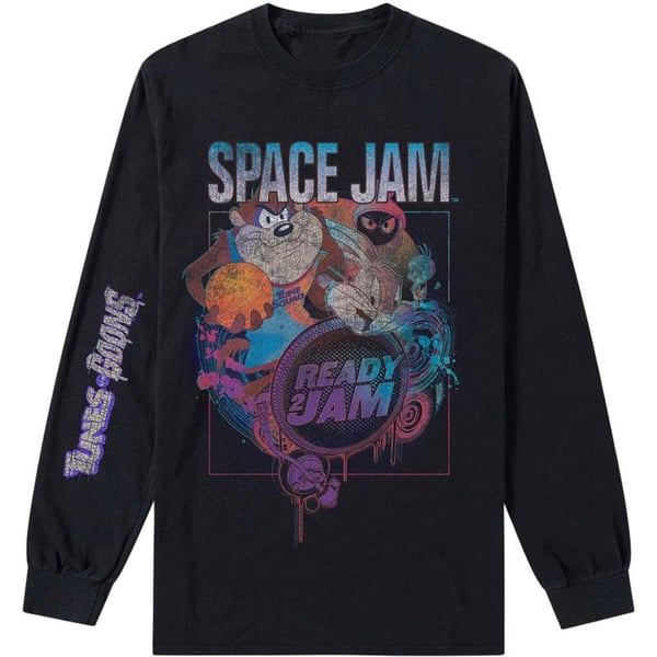 Space Jam 2 Unisex Long Sleeved T-Shirt: Ready 2 Jam (Medium)