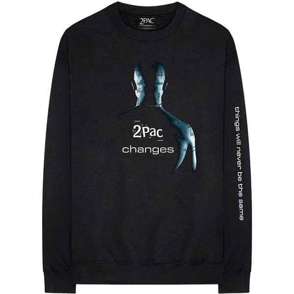 Tupac Unisex Long Sleeved T-Shirt: Changes (Sleeve Print) (X-Large)