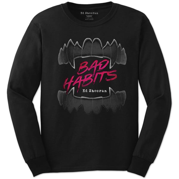 Ed Sheeran Unisex Long Sleeved T-Shirt: Bad Habits (X-Large)