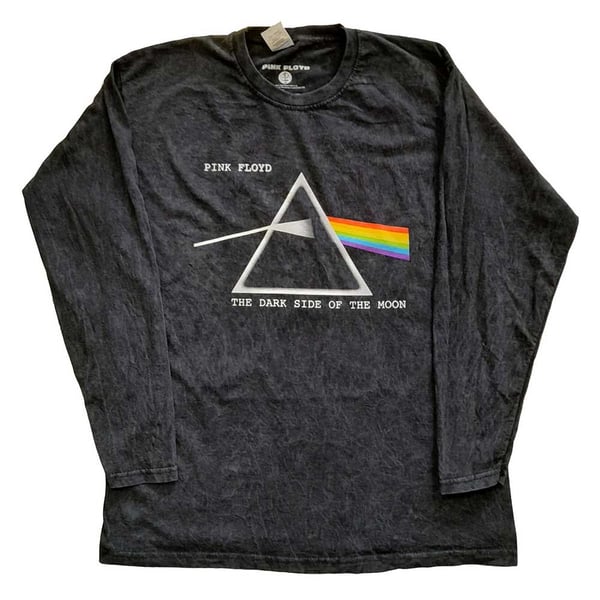 Pink Floyd Unisex Long Sleeved T-Shirt: Dark Side Of The Moon Courier (Dip-Dye) (X-Large)