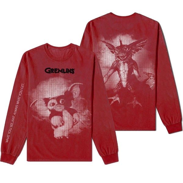 Warner Bros Unisex Long Sleeved T-Shirt: Gremlins Graphic (Large)